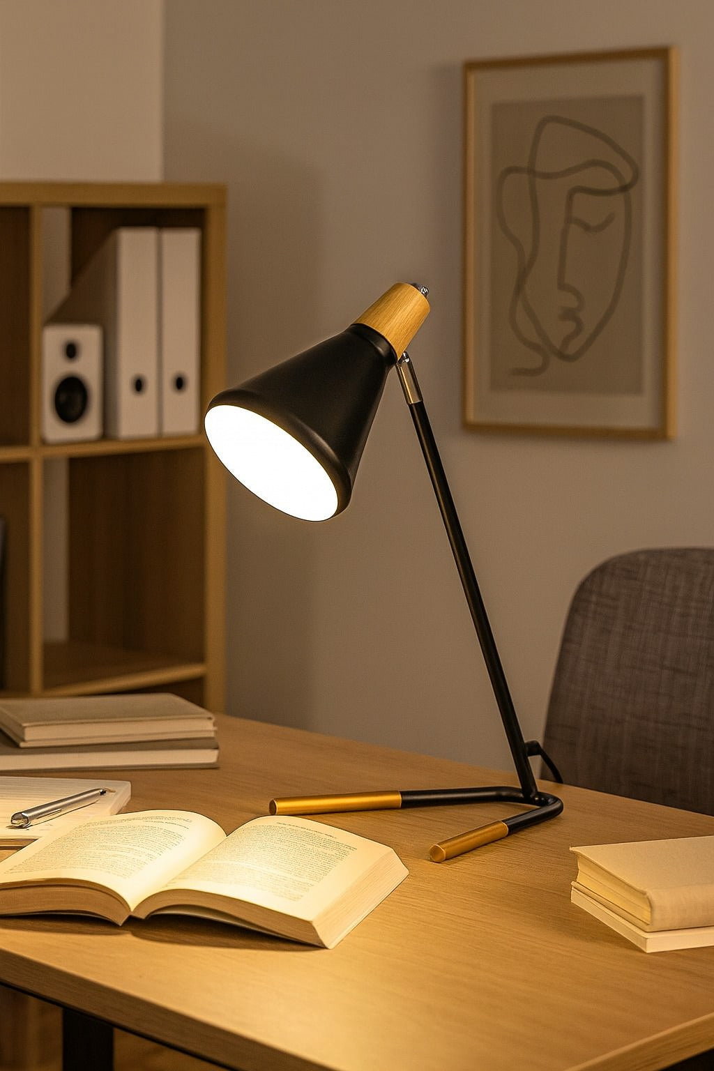 Lampe de Bureau STOCKHOLM Inclinée - Noir