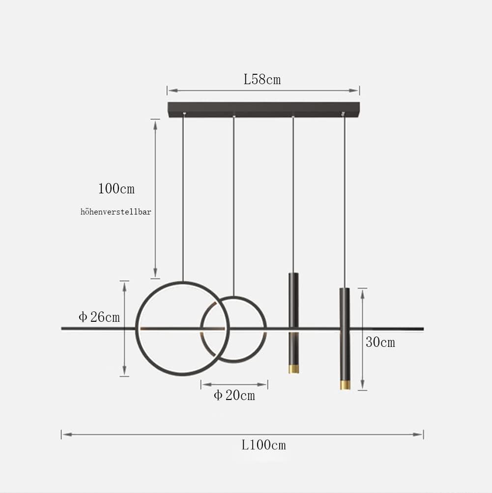 LANEKD - Lampe de table à manger  100 cm