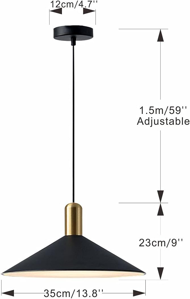 Abat-jour lustre en métal parapluie créatif