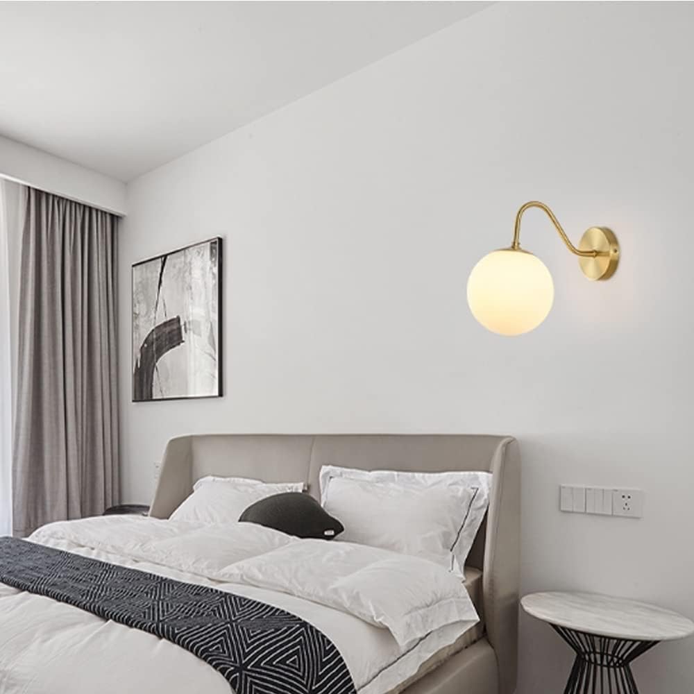 JADSSOX - Globe en verre, applique murale en métal