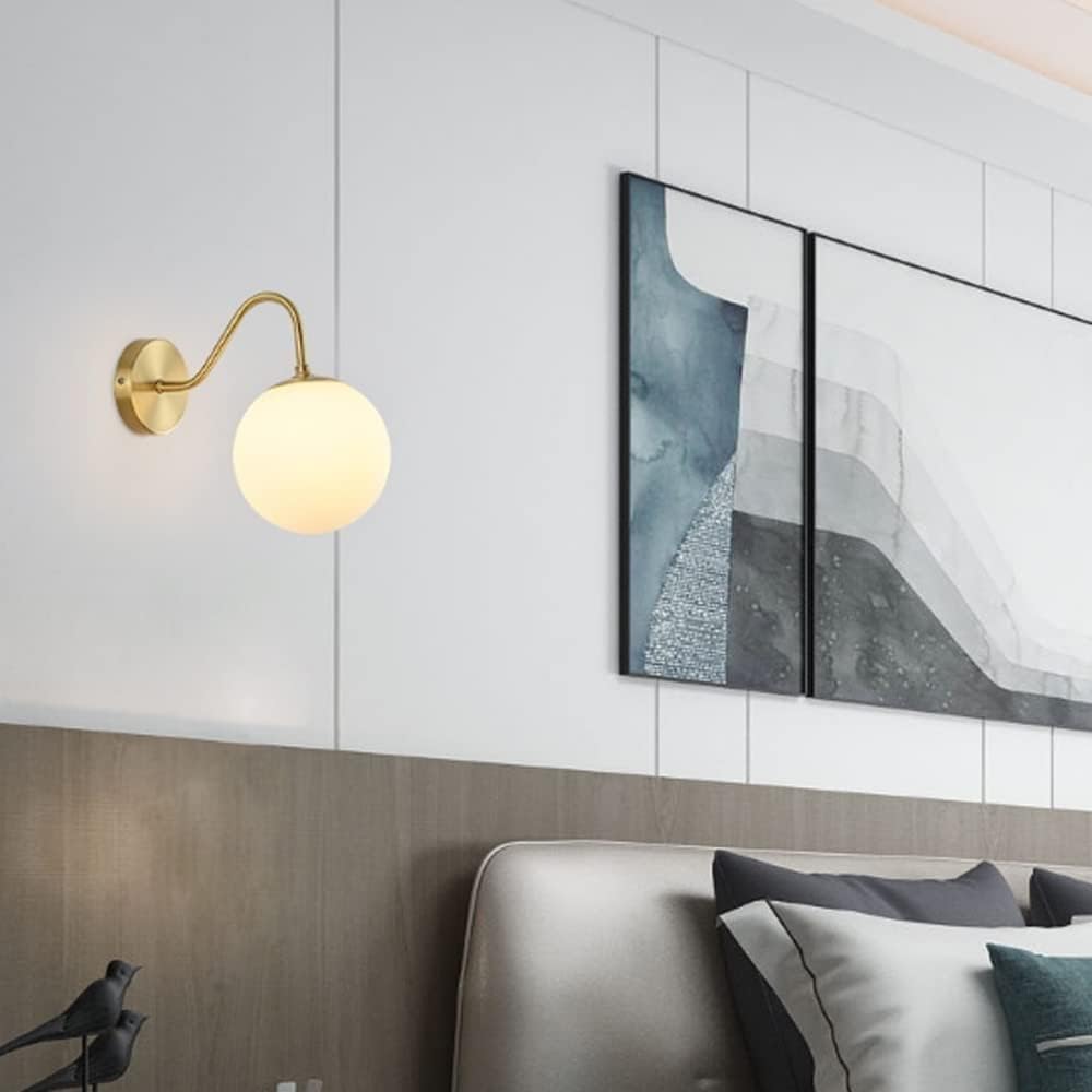 JADSSOX - Globe en verre, applique murale en métal