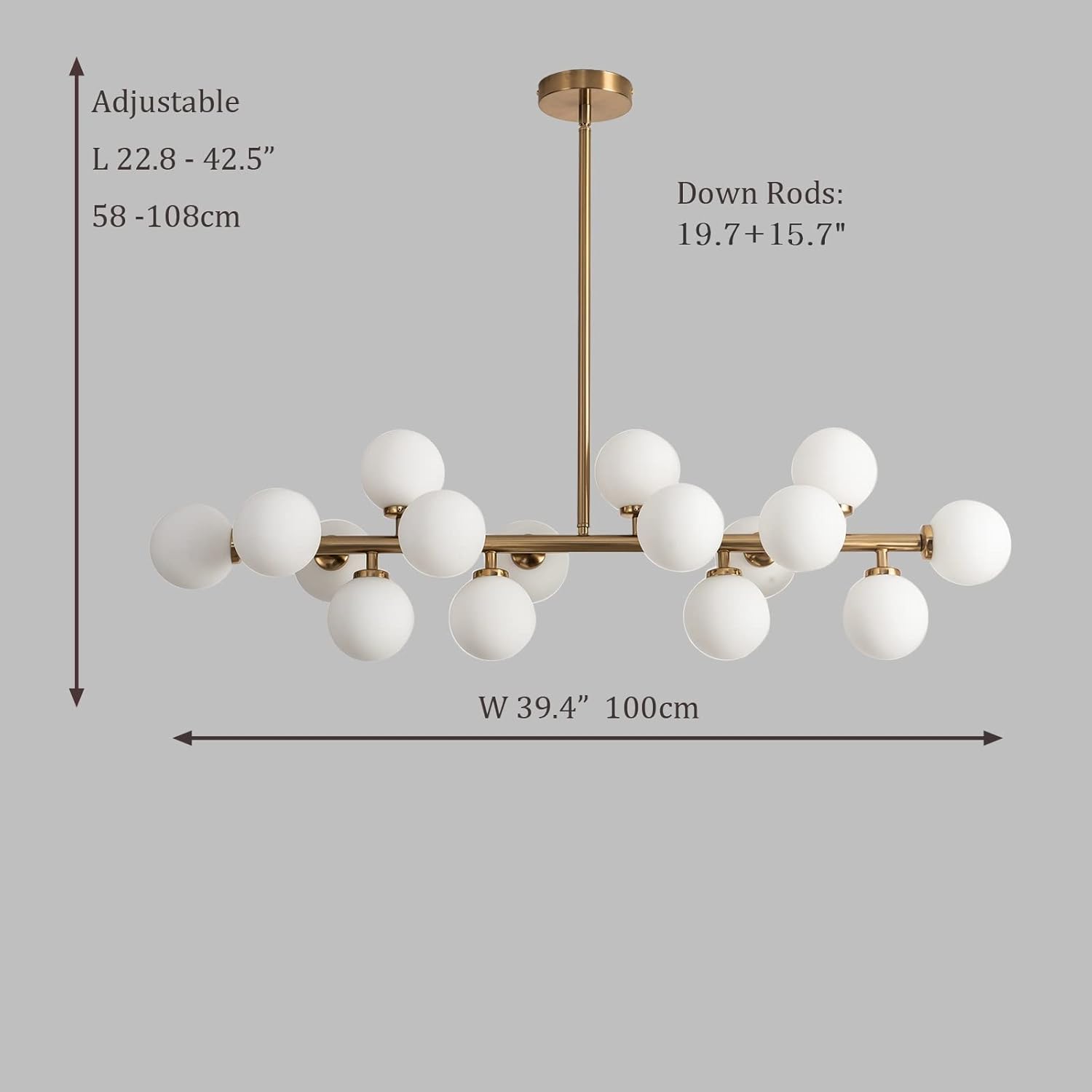Bubbles - Lustres Linéaire G9 x 16