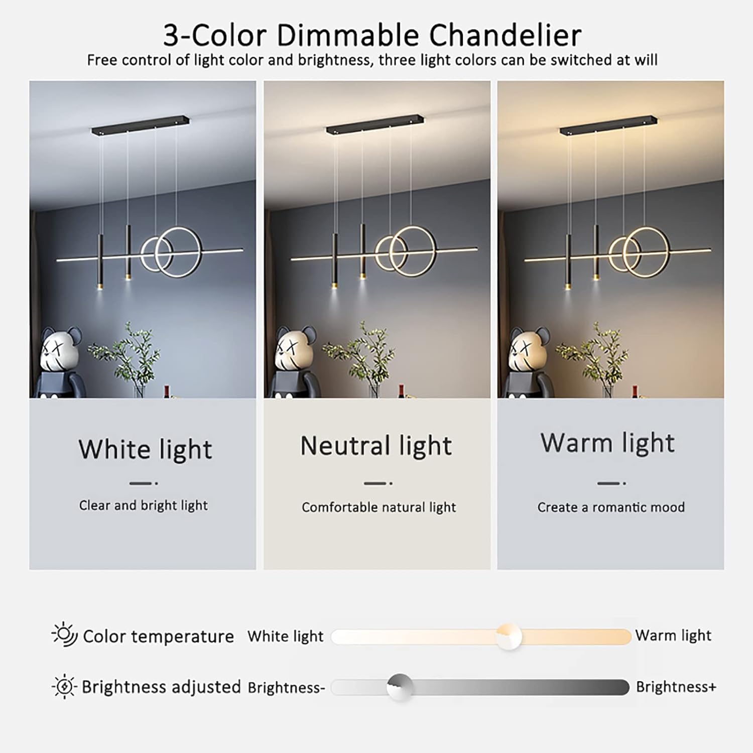 LANEKD - Lampe de table à manger  100 cm