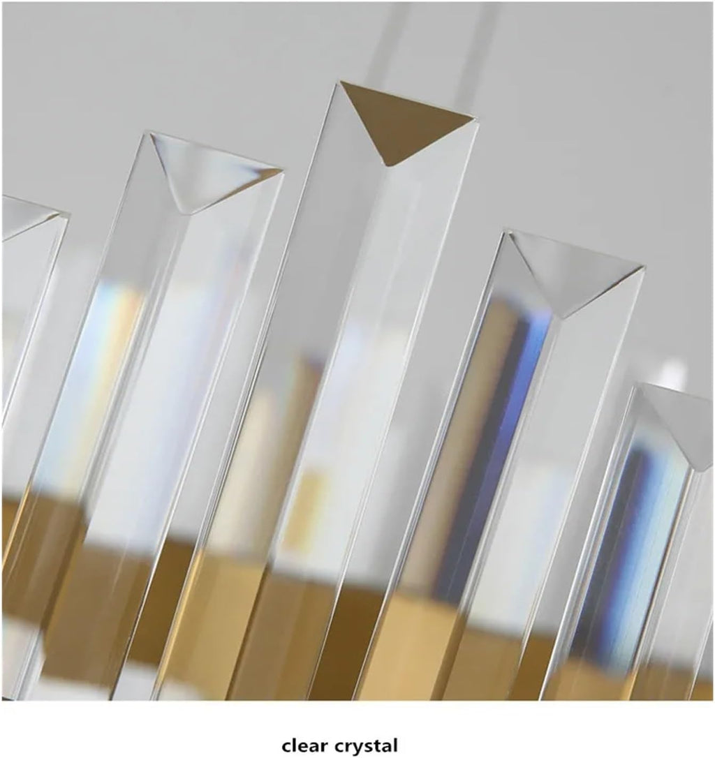 BUNCC - Lustre Cristal K9 LED avec Télécommande Ovale/Ronde