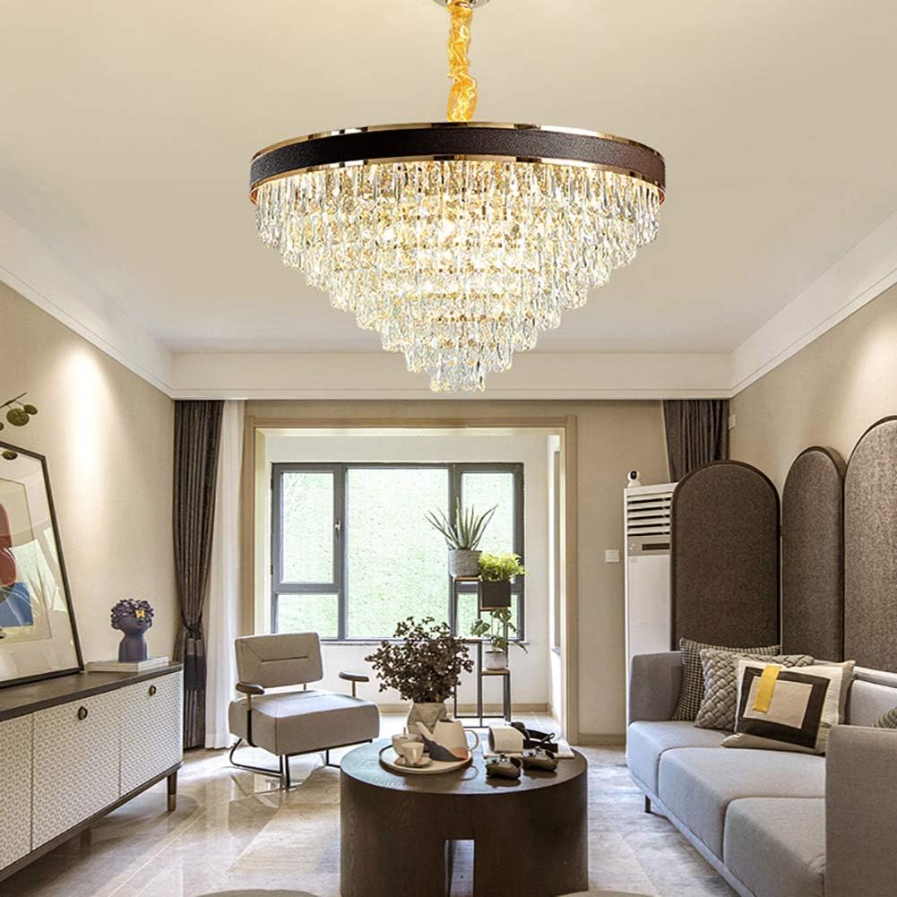 Jante en cuir noir avec cristaux K9 Lustre de luxe