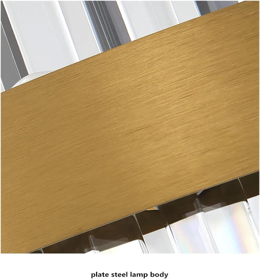 BUNCC - Lustre Cristal K9 LED avec Télécommande Ovale/Ronde