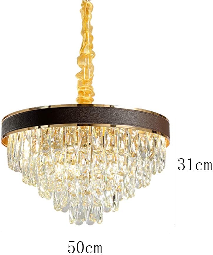 Jante en cuir noir avec cristaux K9 Lustre de luxe