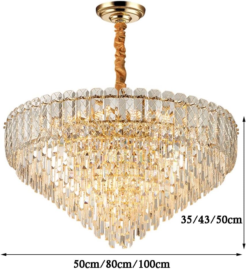 FALIO - Lustre ovale en Cristal 80/30cm