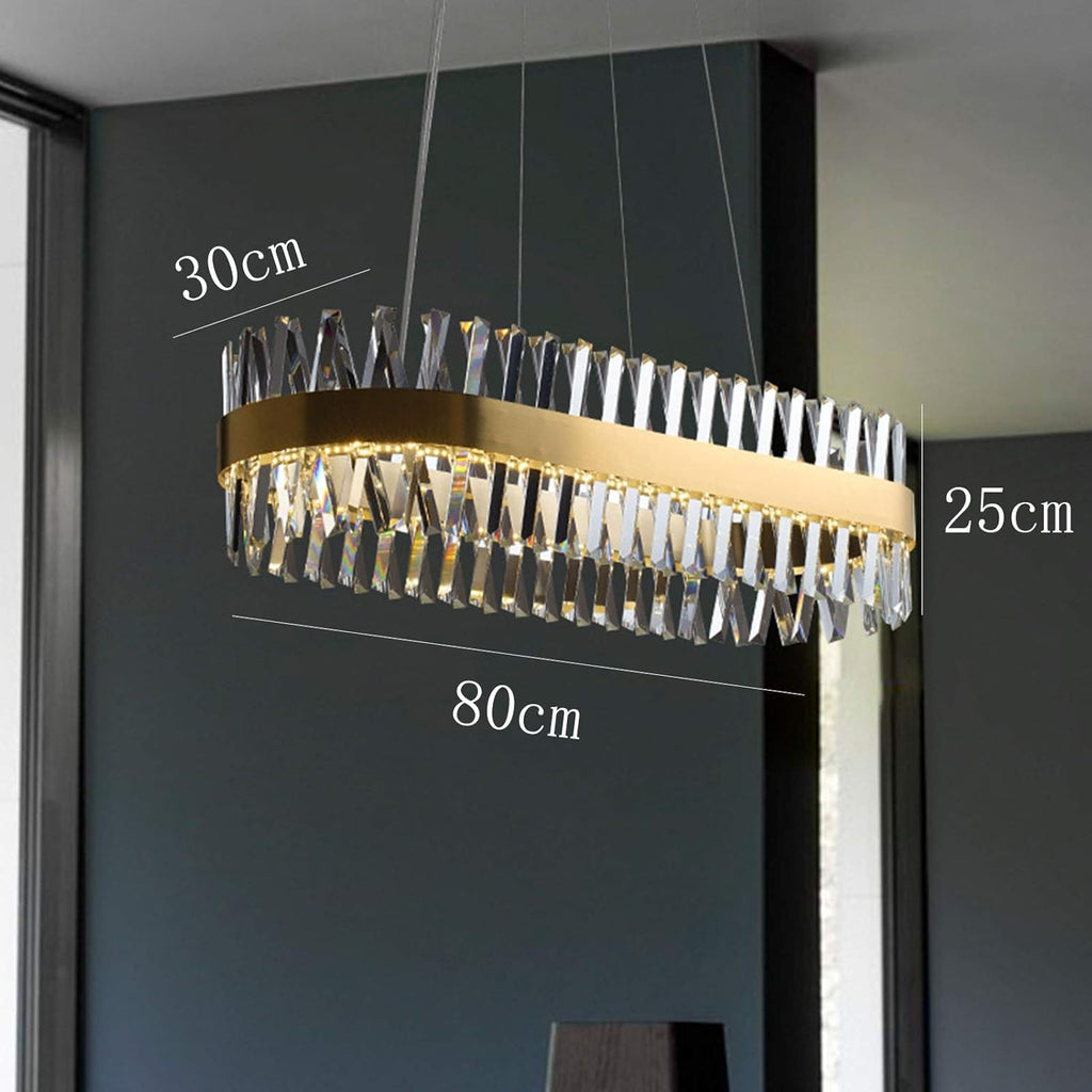 CITRA - Lustre Cristal K9 Or LED 800x300 MM