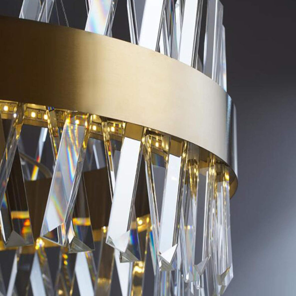 CITRA - Lustre Cristal K9 Or LED 800x300 MM