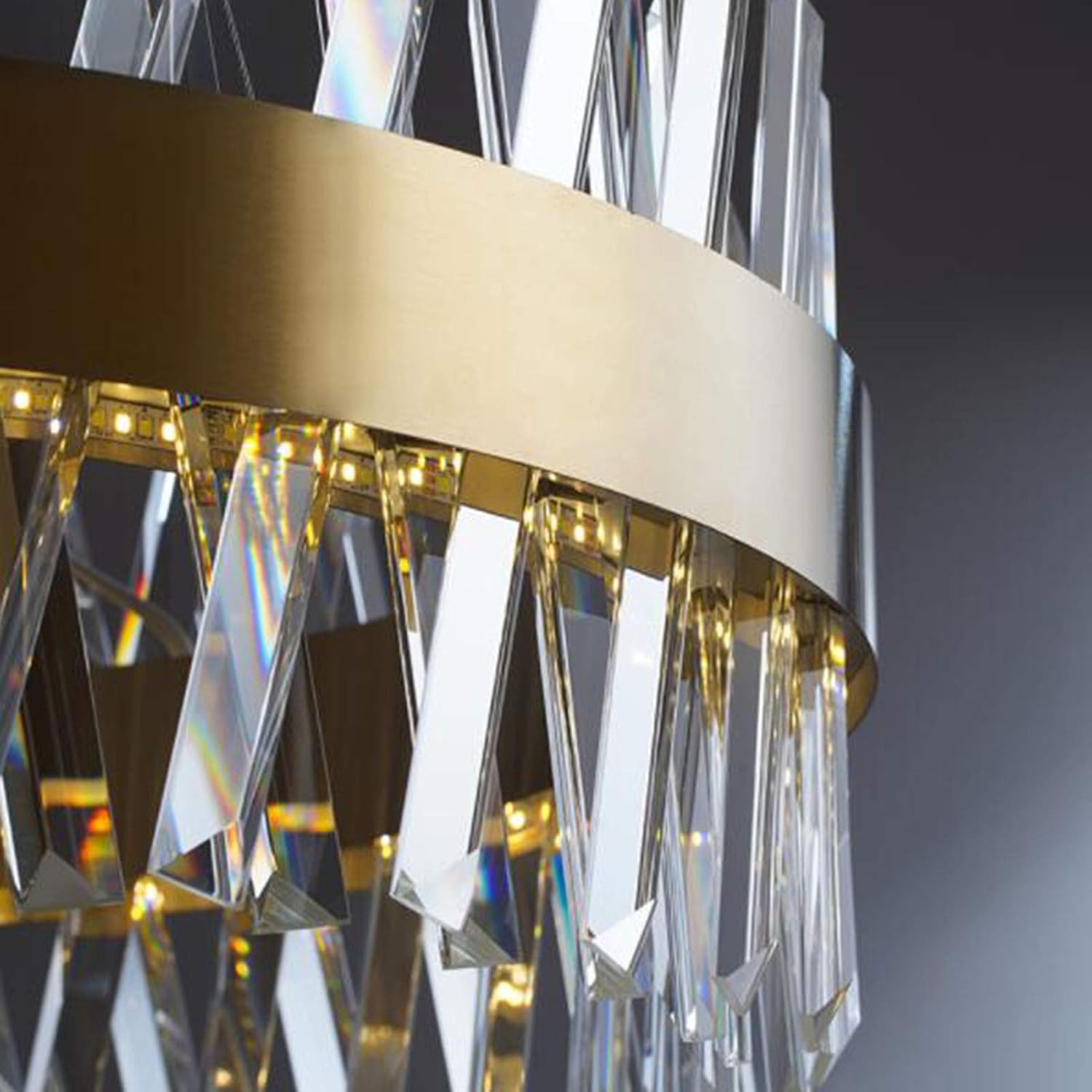 CITRA - Lustre Cristal K9 Or LED 800x300 MM