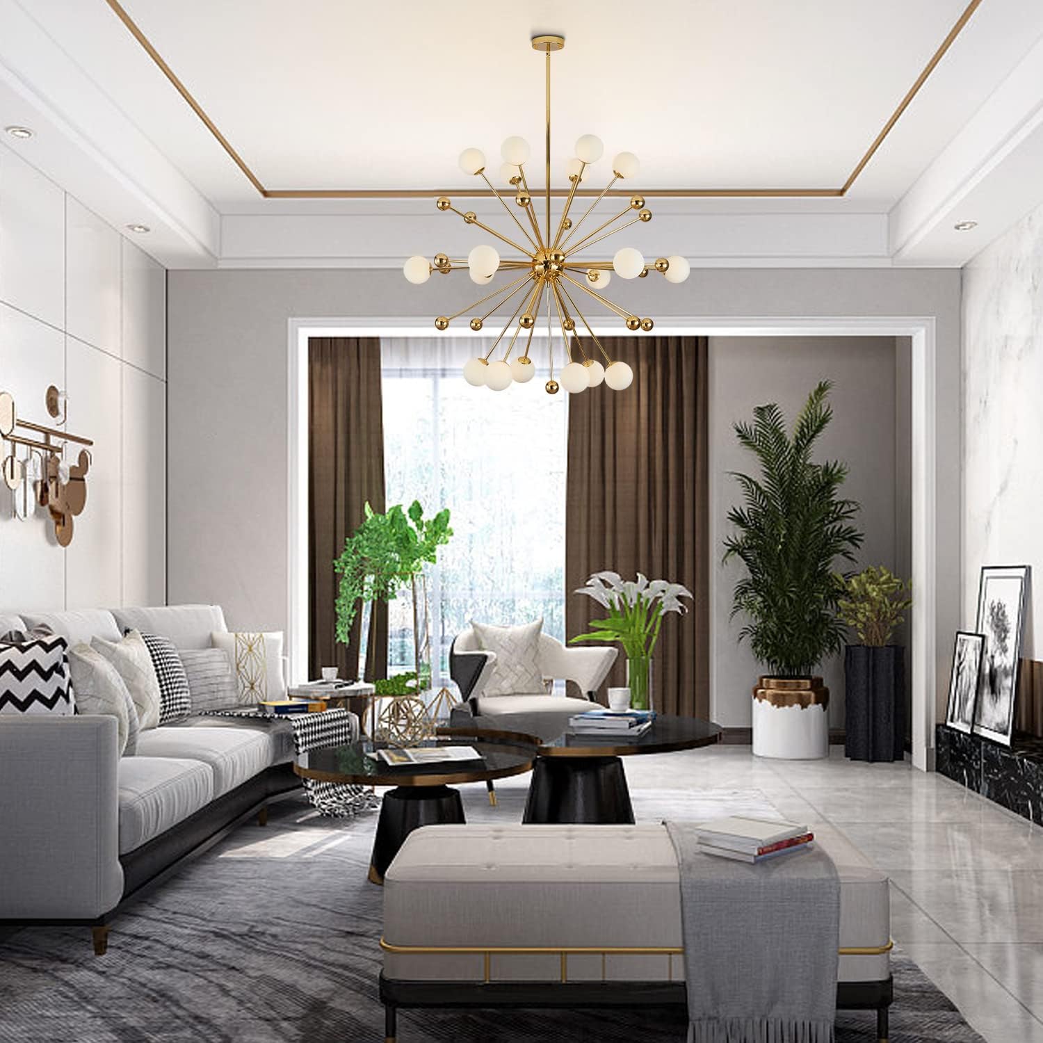 CORONA - Lustre Design Inspiration Corona 18 Lampes Lumineuse