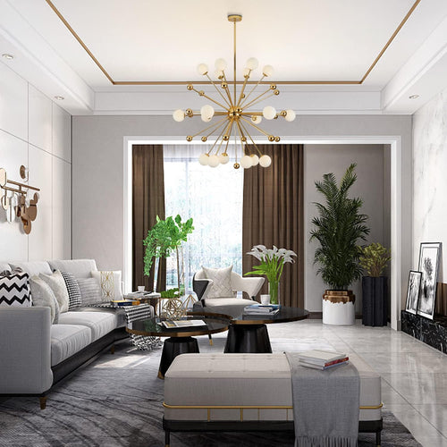 CORONA - Lustre Design Inspiration Corona 18 Lampes Lumineuse