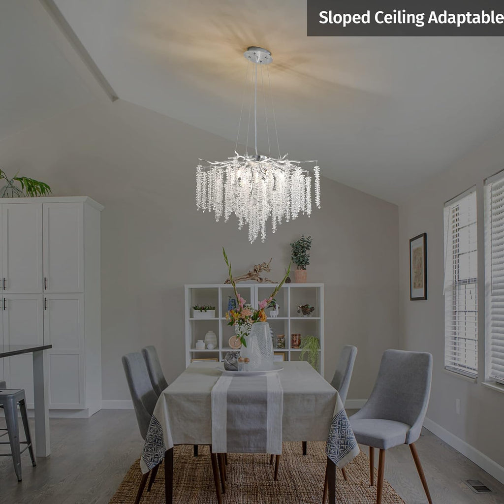 CRISTALLINE - Lustre en branche d'arbre 50/60 cm