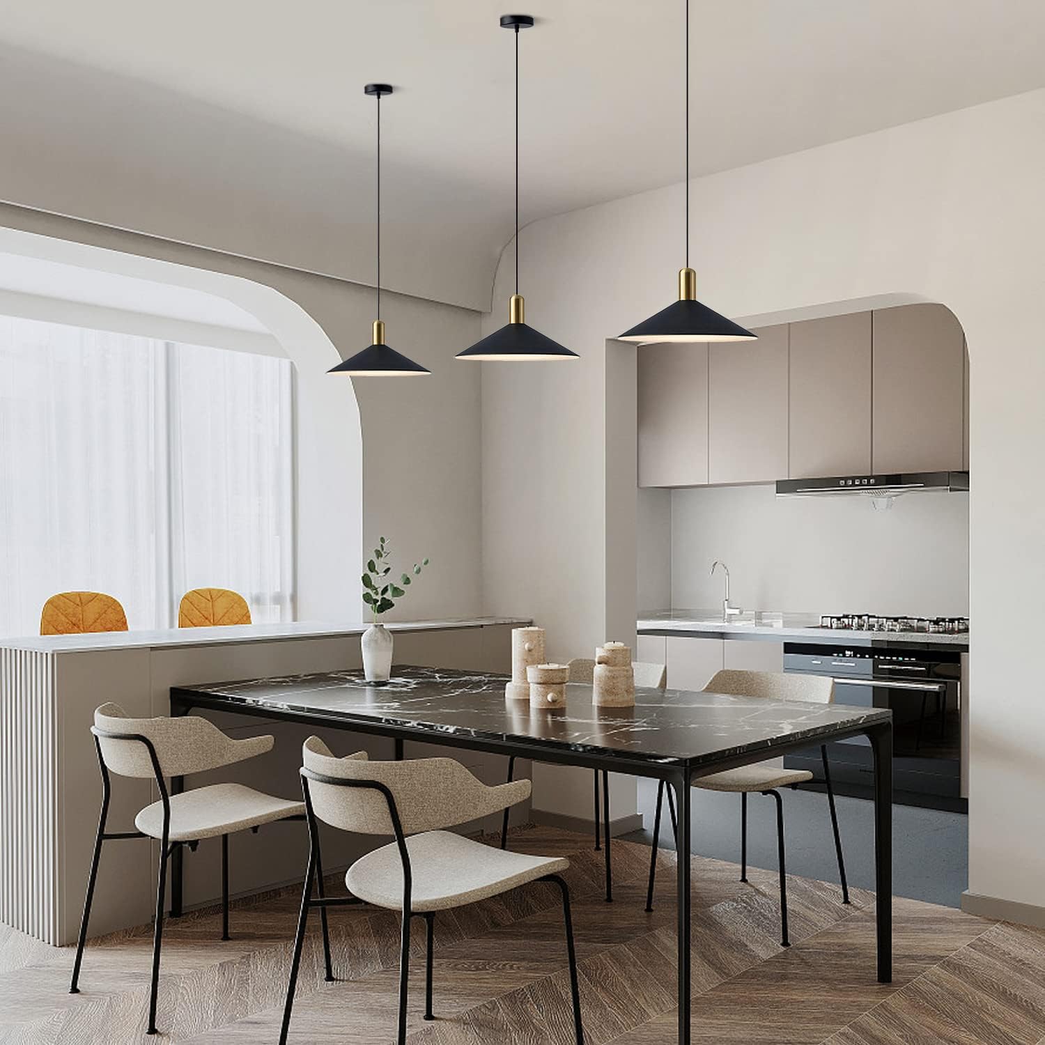 Abat-jour lustre en métal parapluie créatif