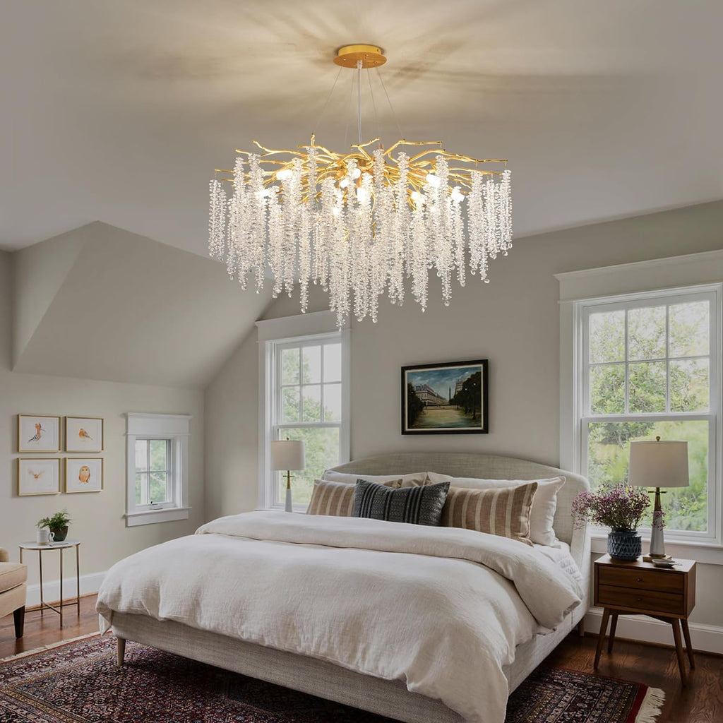 CRISTALLINE - Lustre en branche d'arbre 50/60 cm