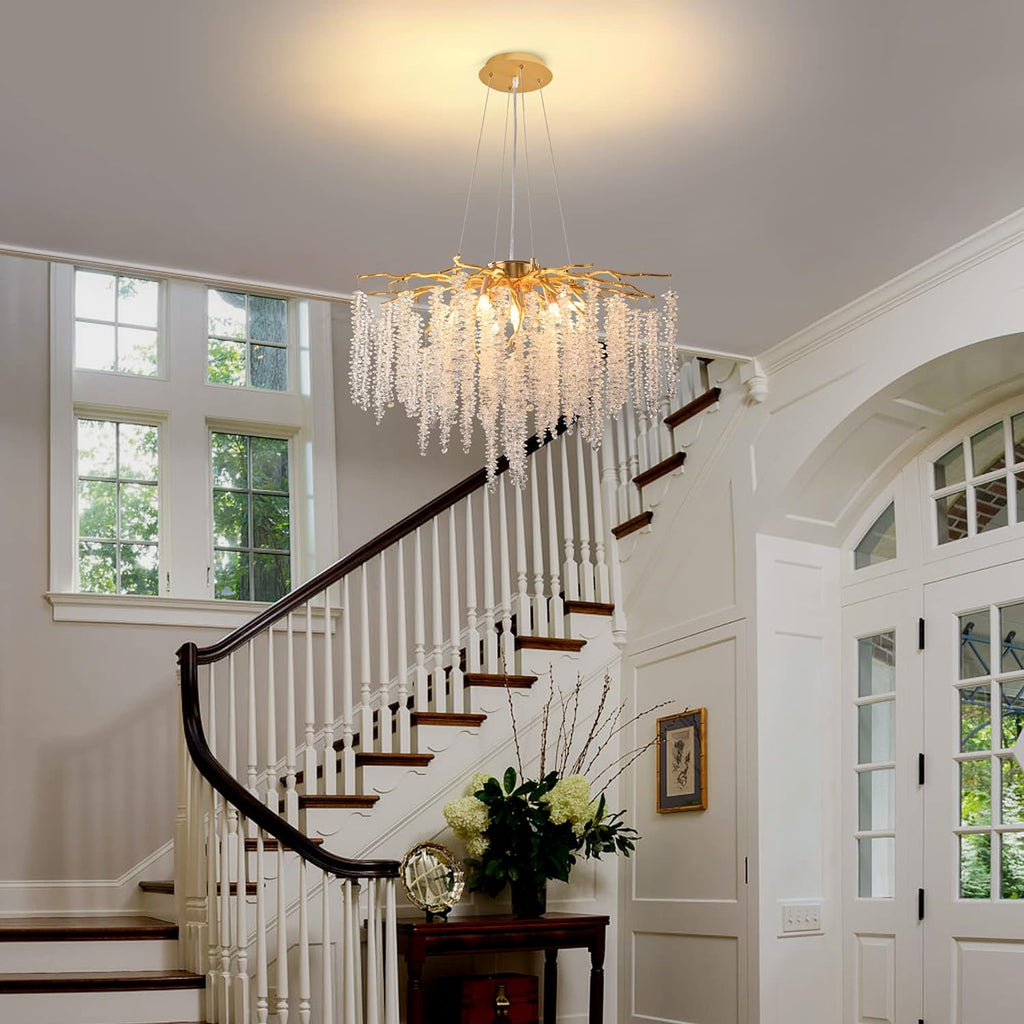 CRISTALLINE - Lustre en branche d'arbre 50/60 cm