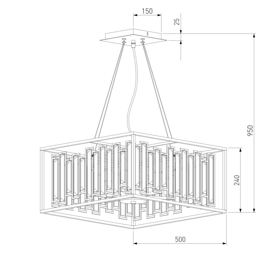 CELLA -Lustre en cristal moderne