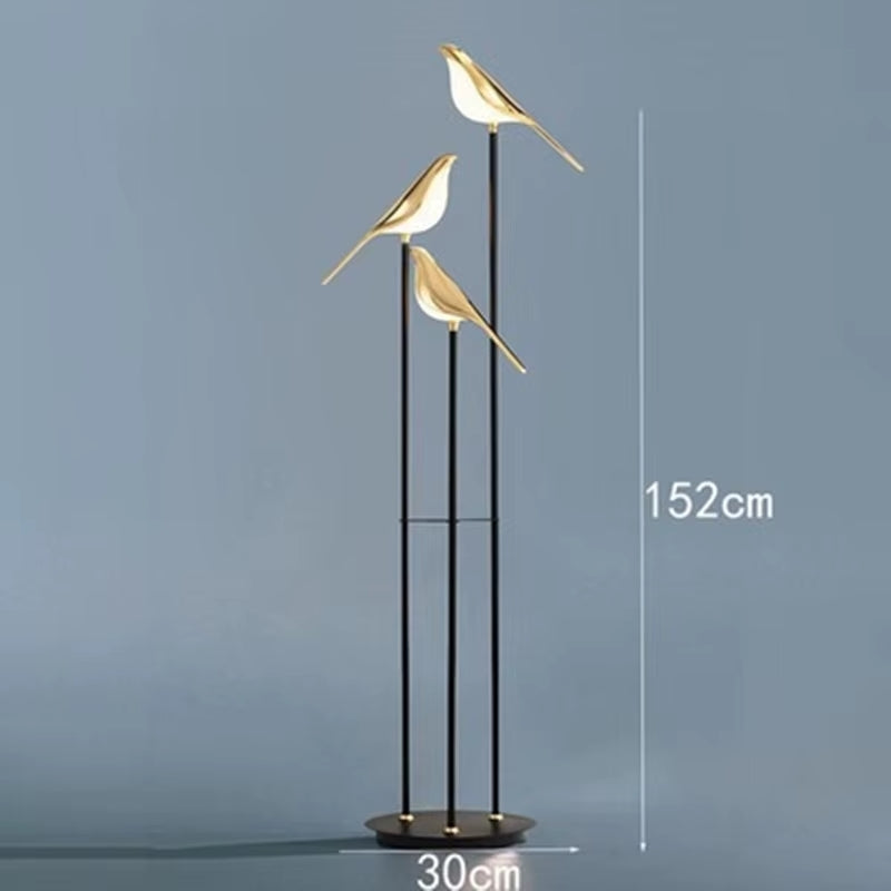 Lampadaire "Oiseaux Dorés"