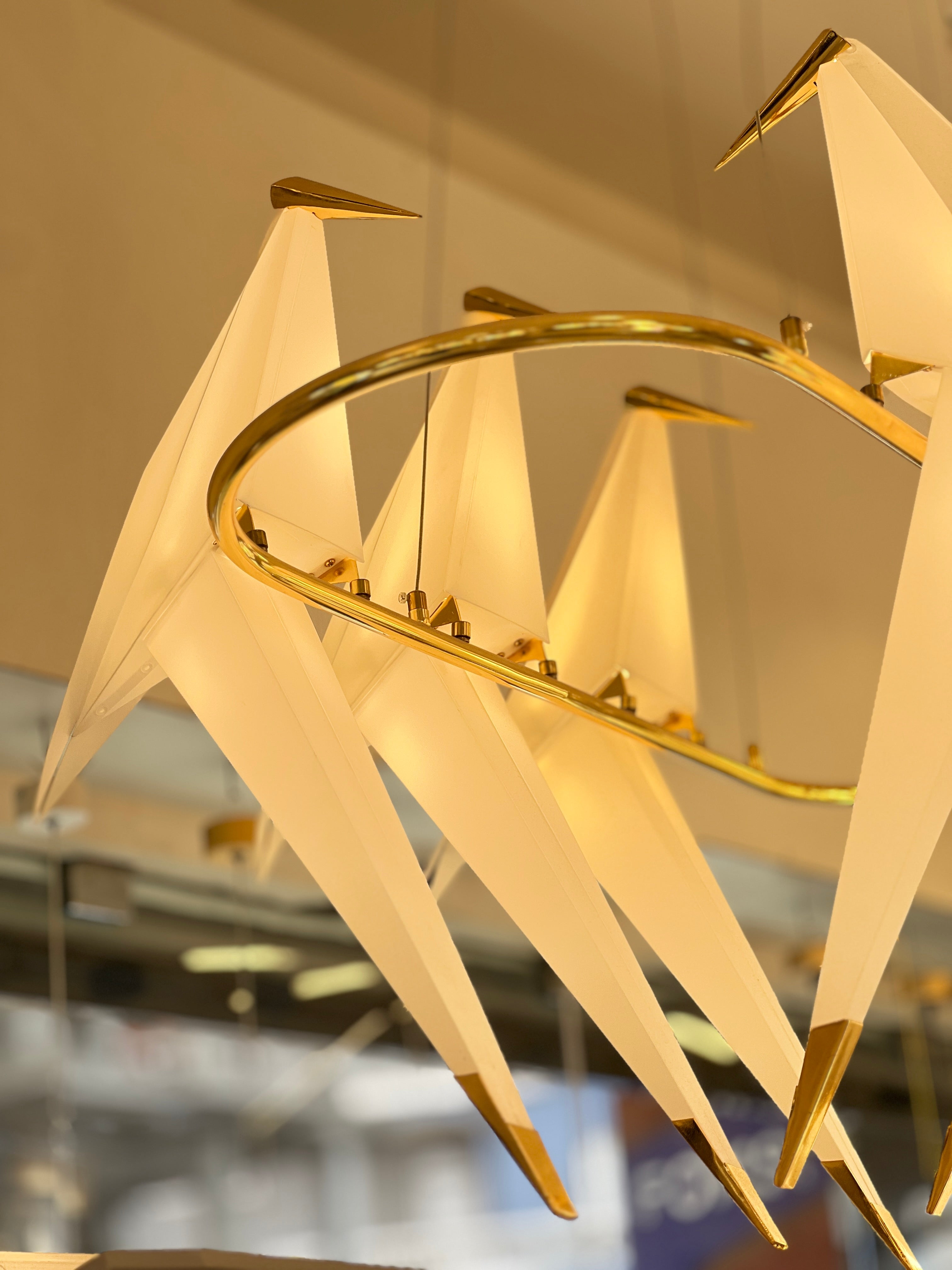 Lampe suspendue LED en pvc sous forme de oiseaux