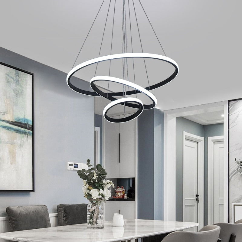 3 Anneaux LED NOIR/OR