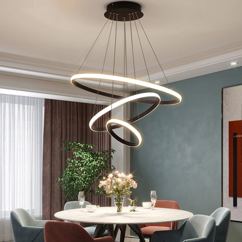 3 Anneaux LED NOIR/OR