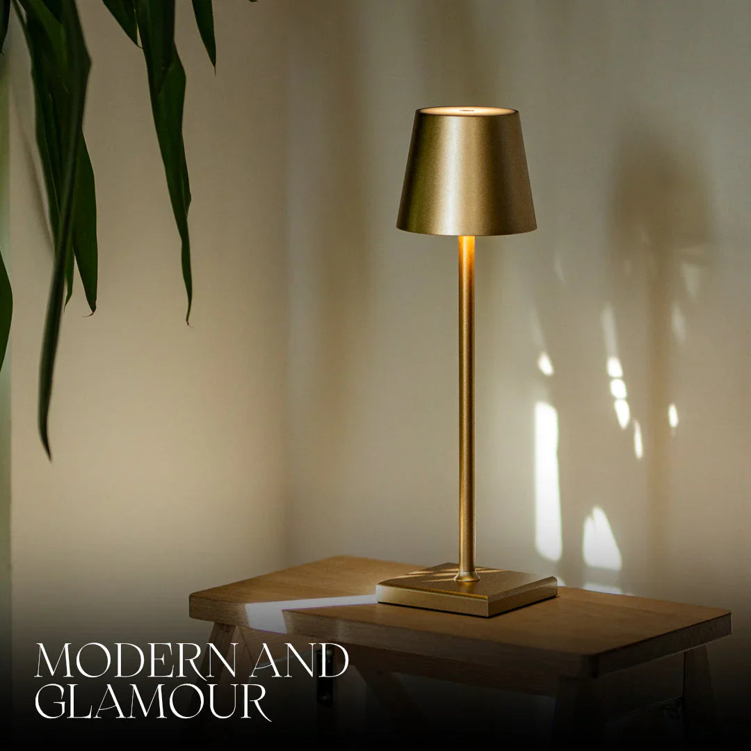 Lampe de Table « Eleganza » – Sans Fil, Rechargeable, Tactile