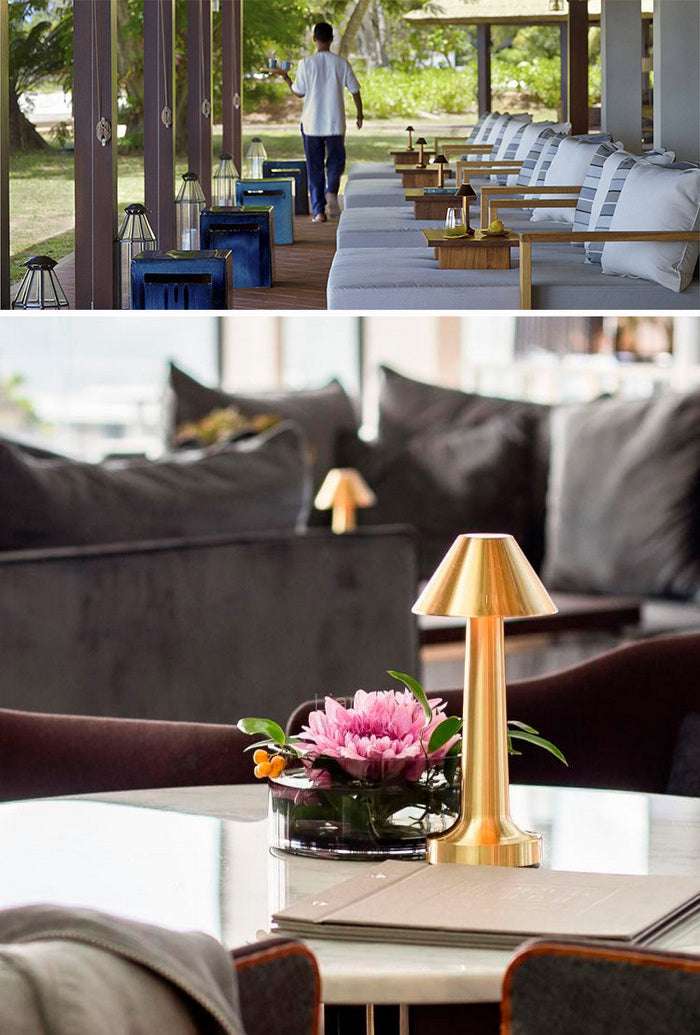 Lampe de table sans fil, LED métal USB 5V rechargeable