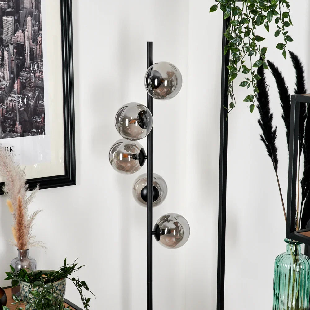 Lampadaire « Verre Fumé Élancé »