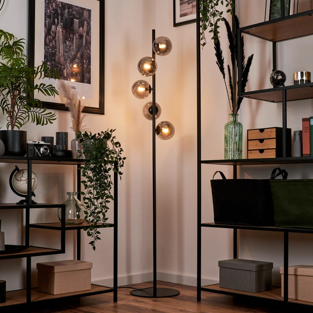 Lampadaire « Verre Fumé Élancé »